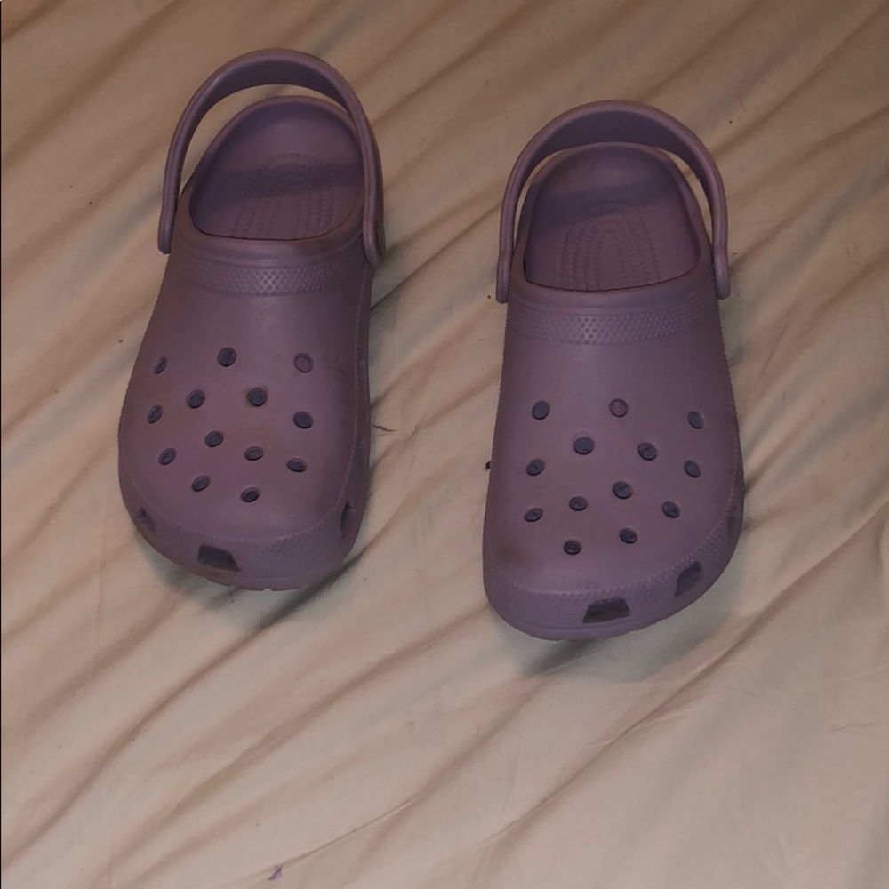 purple crocs